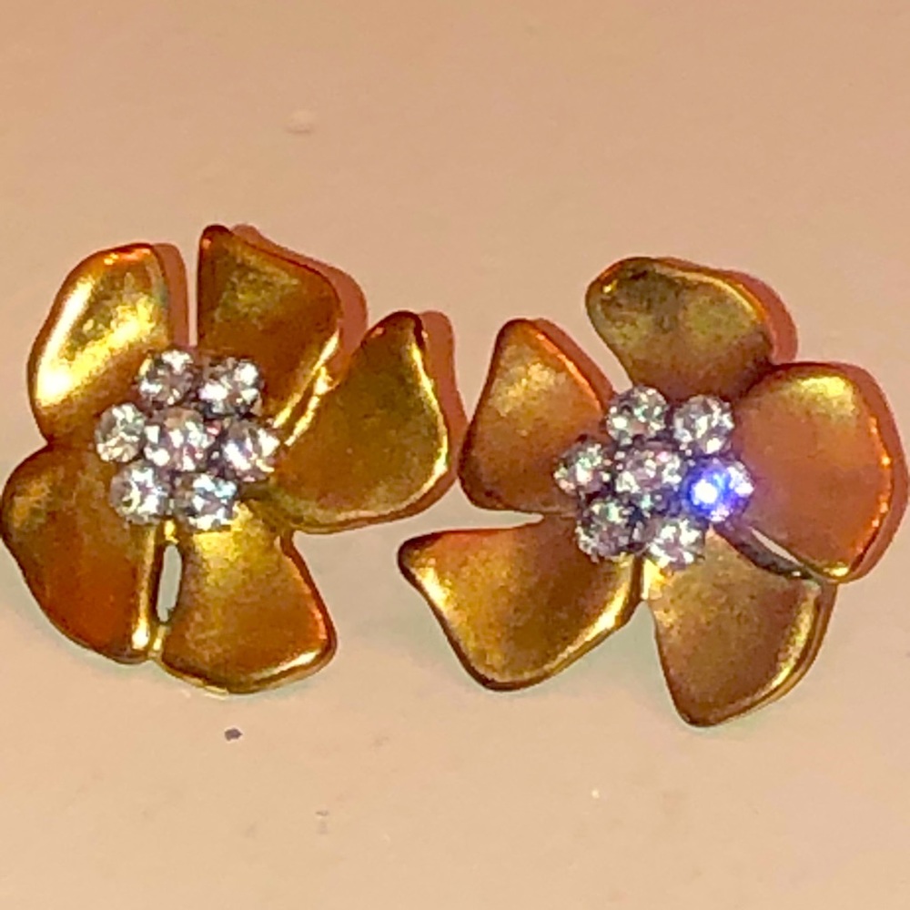 Vintage J.Crew flower earrings